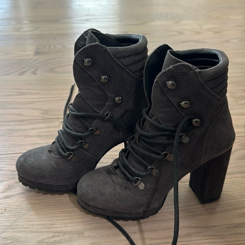 DKNY combat boot heels